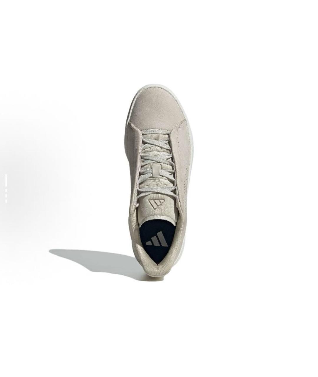 ADIDAS Бежевые кожаные кроссовки, фото 5