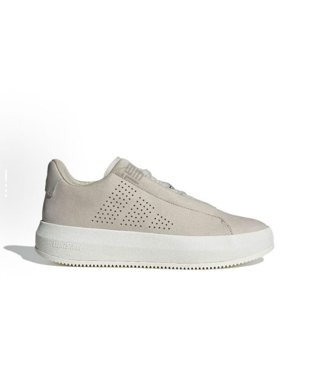 ADIDAS Бежевые кожаные кроссовки, фото 7