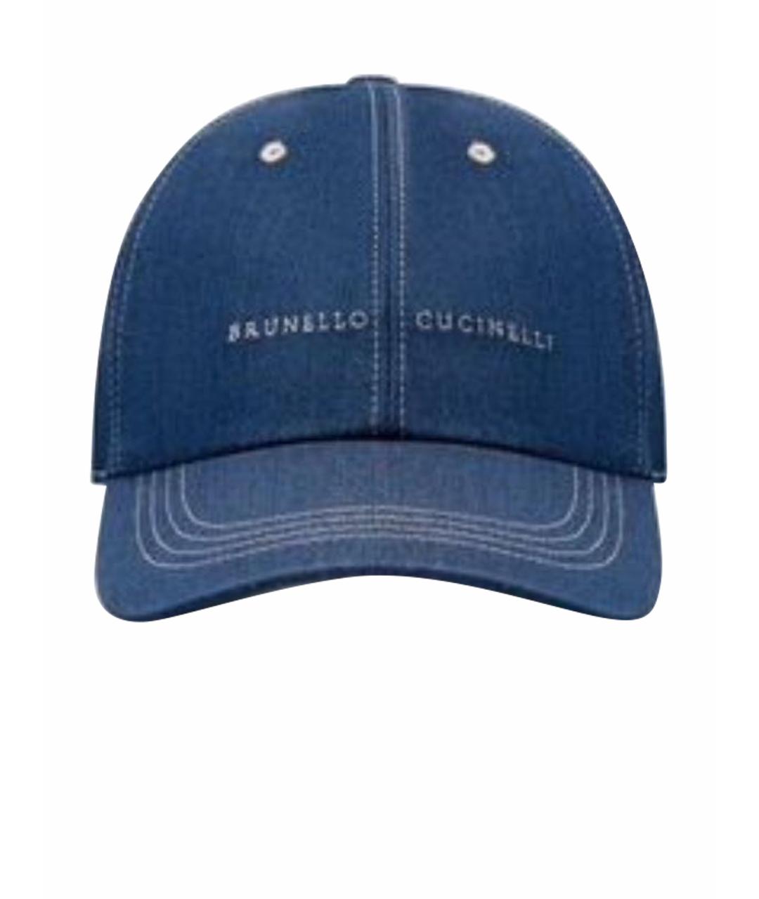 BRUNELLO CUCINELLI Синяя хлопковая кепка/бейсболка, фото 1