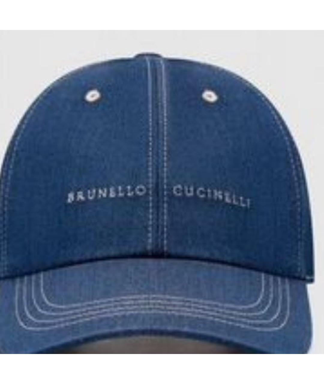 BRUNELLO CUCINELLI Синяя хлопковая кепка/бейсболка, фото 4