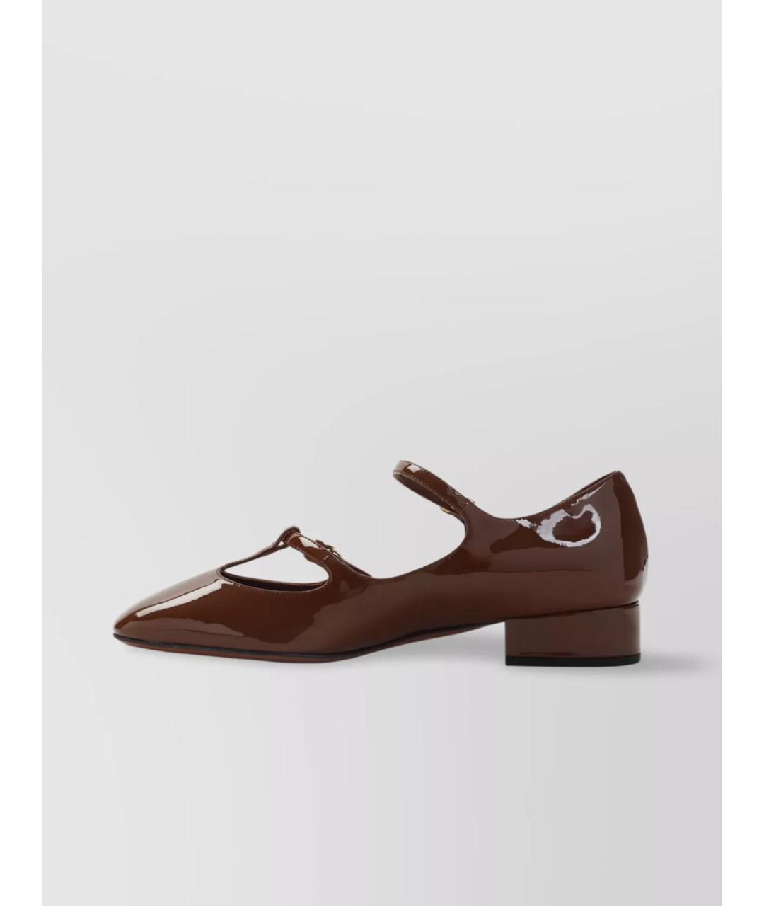 DOLCE&GABBANA Коричневые балетки из лакированной кожи, фото 3