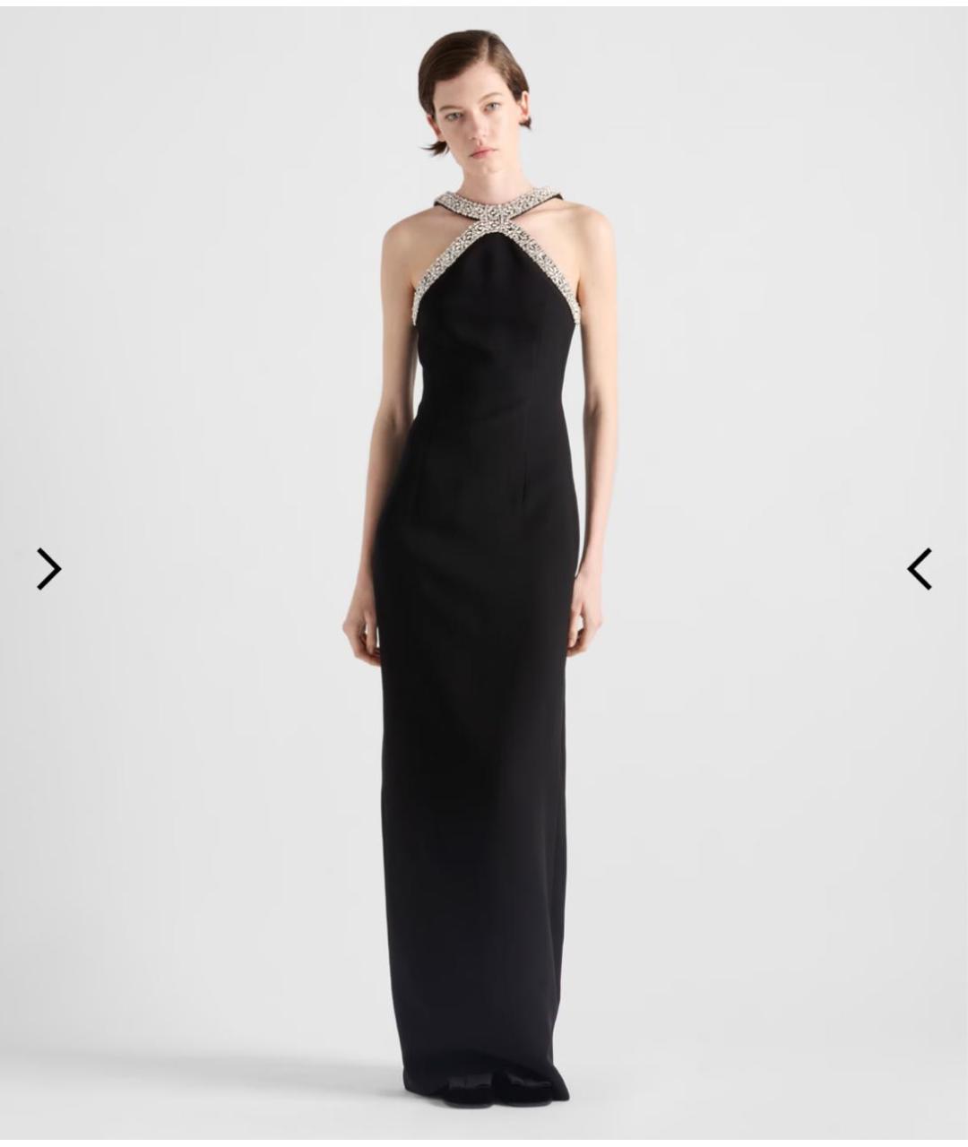 PRADA Черное вискозное вечернее платье, фото 2