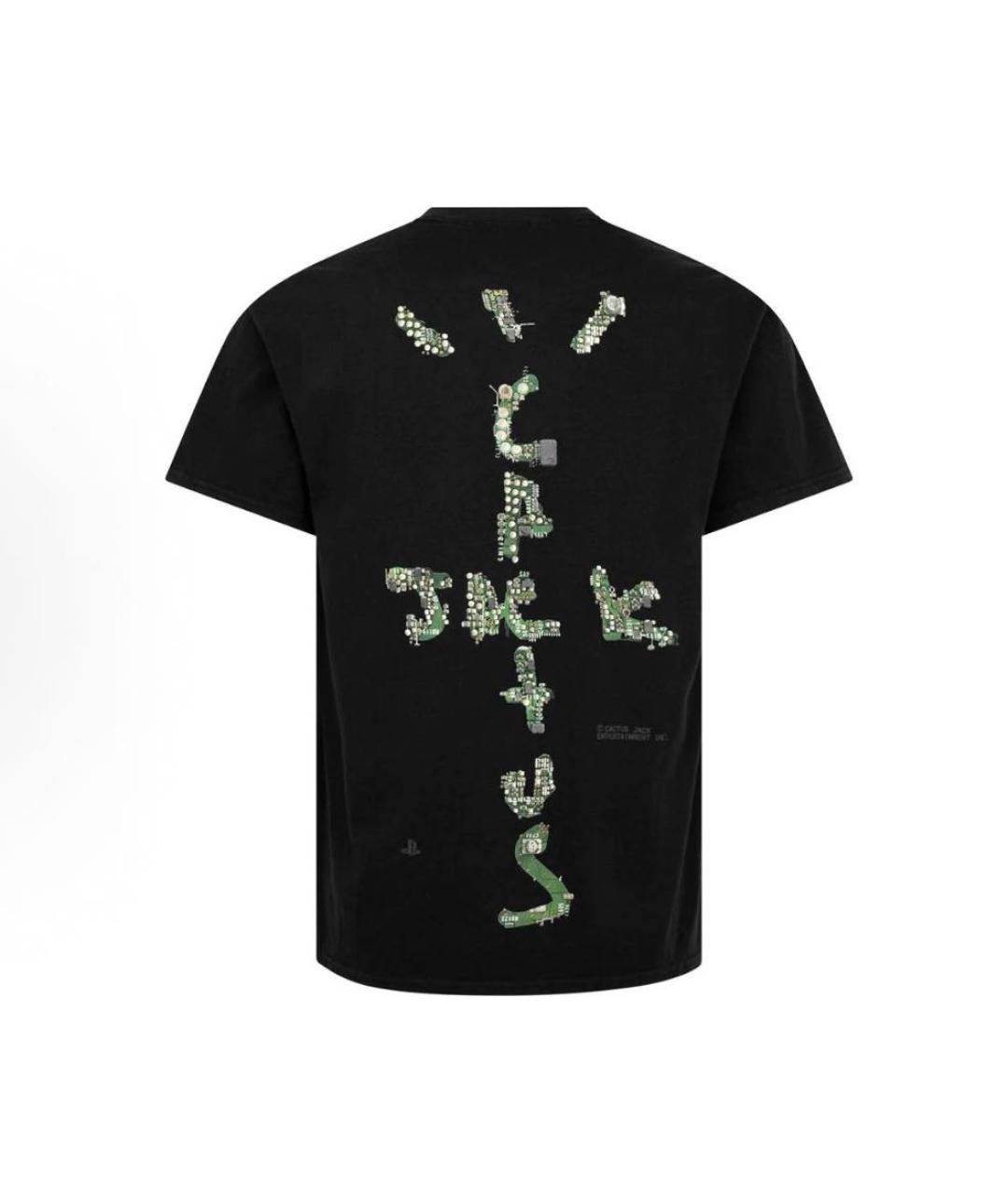 CACTUS JACK BY TRAVIS SCOTT Черная хлопковая футболка, фото 2