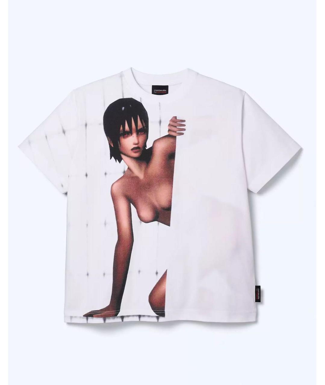 MARC JACOBS Белая хлопковая футболка, фото 5