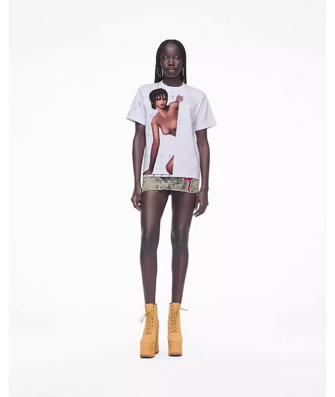 MARC JACOBS Белая хлопковая футболка, фото 4