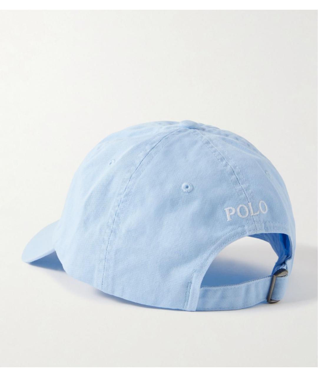 POLO RALPH LAUREN Голубая хлопковая кепка/бейсболка, фото 2