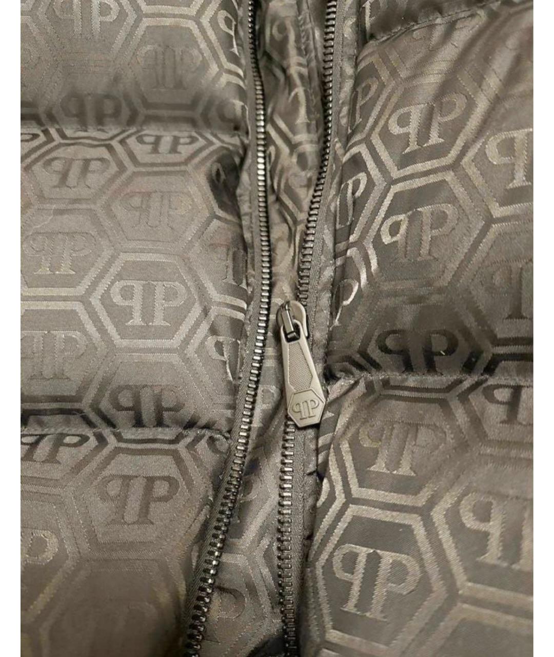 PHILIPP PLEIN Серый пуховик, фото 6