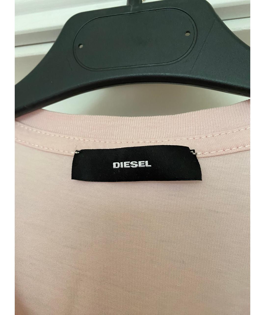 DIESEL Розовая хлопковая футболка, фото 3