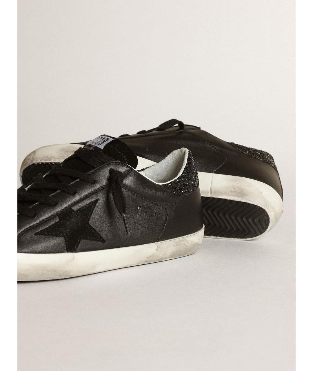 GOLDEN GOOSE DELUXE BRAND Черные кожаные кеды, фото 4