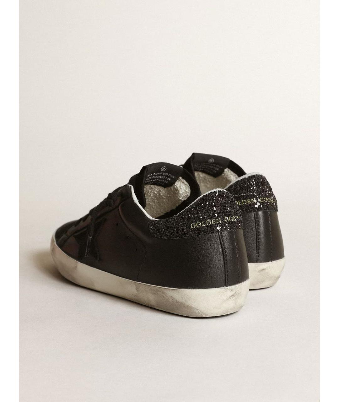 GOLDEN GOOSE DELUXE BRAND Черные кожаные кеды, фото 3