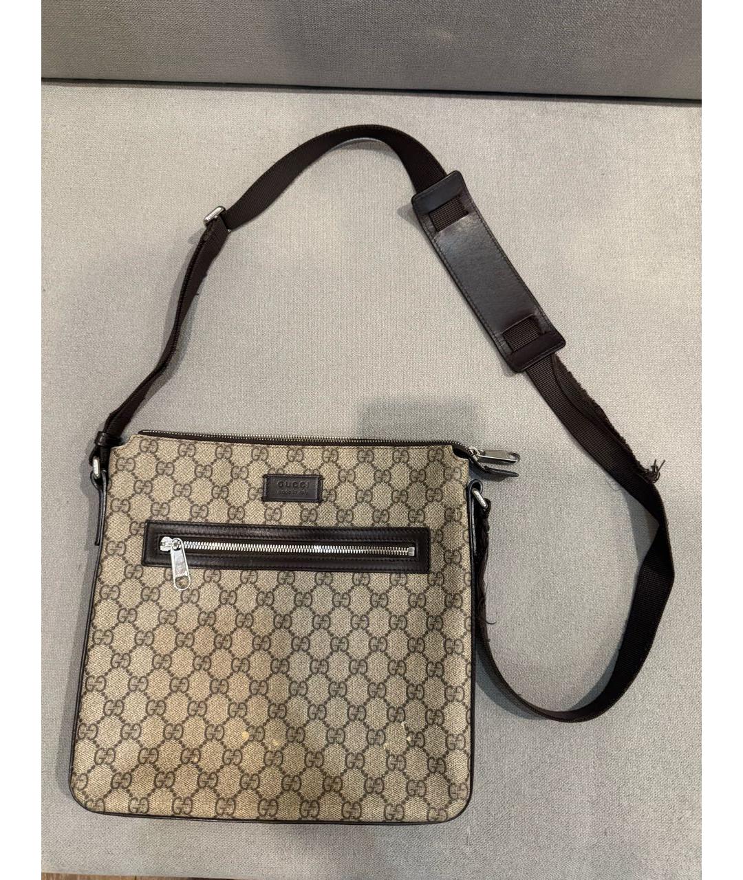 GUCCI Бежевая барсетка, фото 9