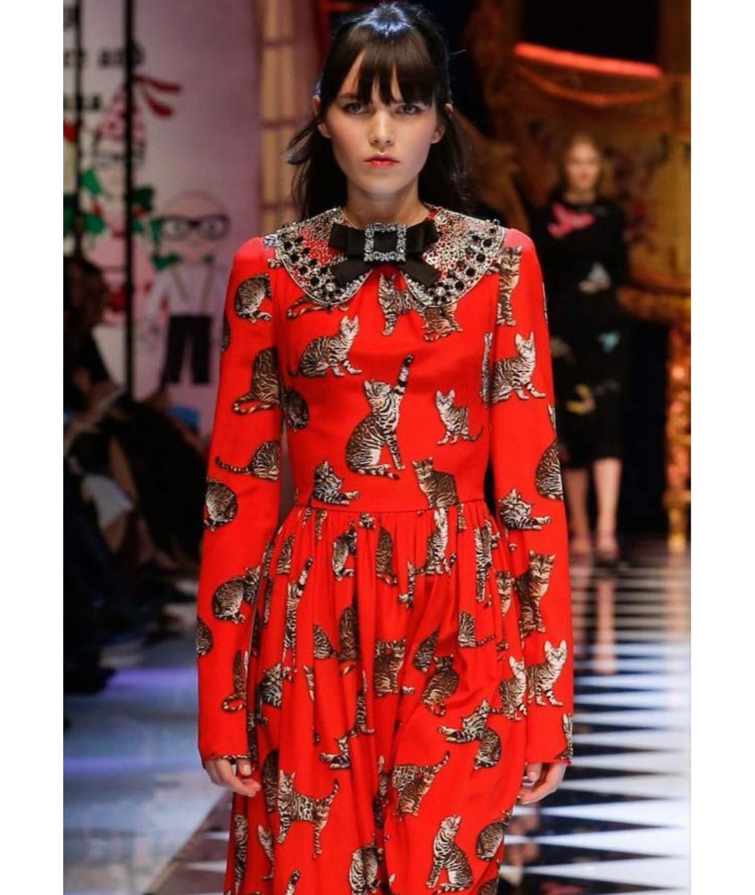DOLCE&GABBANA Красное шелковое вечернее платье, фото 8