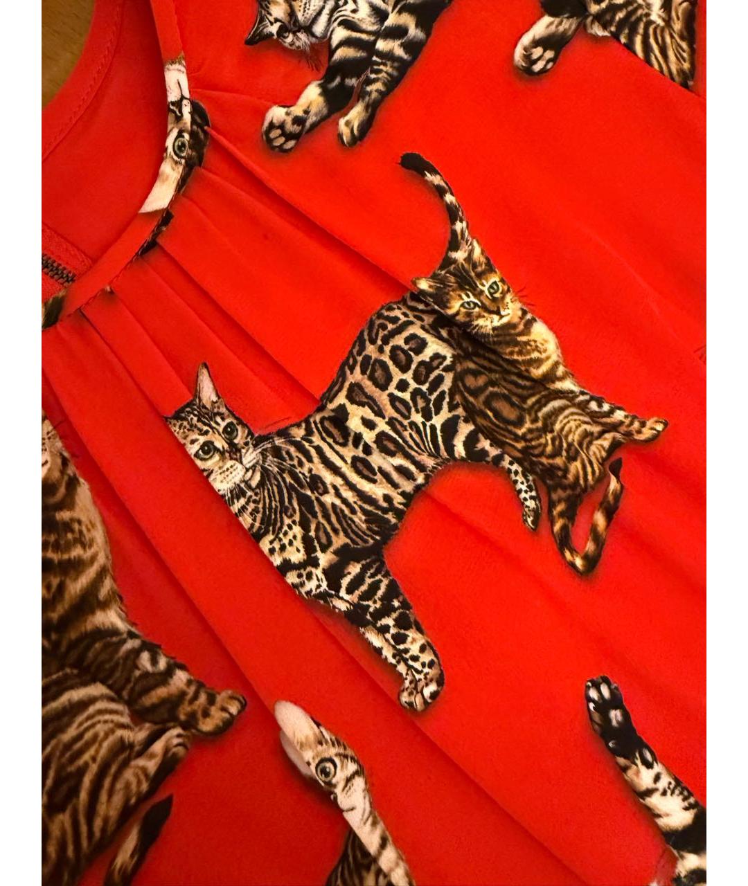 DOLCE&GABBANA Красное шелковое вечернее платье, фото 4