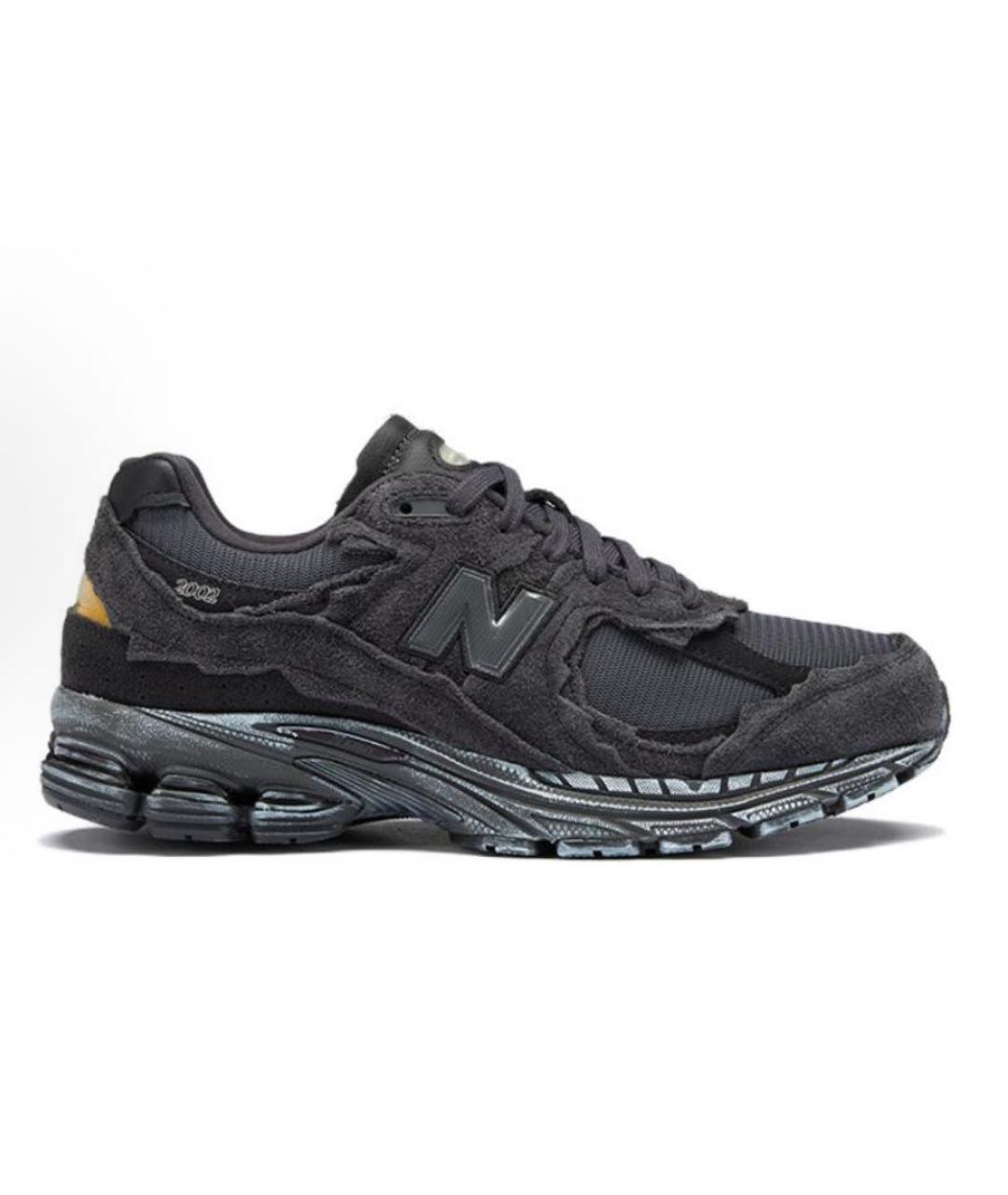 NEW BALANCE Антрацитовые замшевые низкие кроссовки / кеды, фото 1