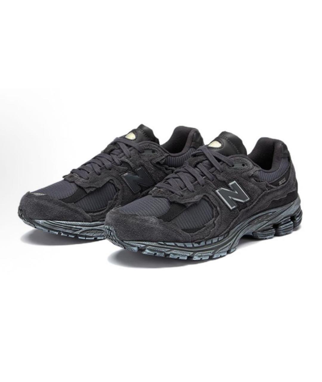 NEW BALANCE Антрацитовые замшевые низкие кроссовки / кеды, фото 3