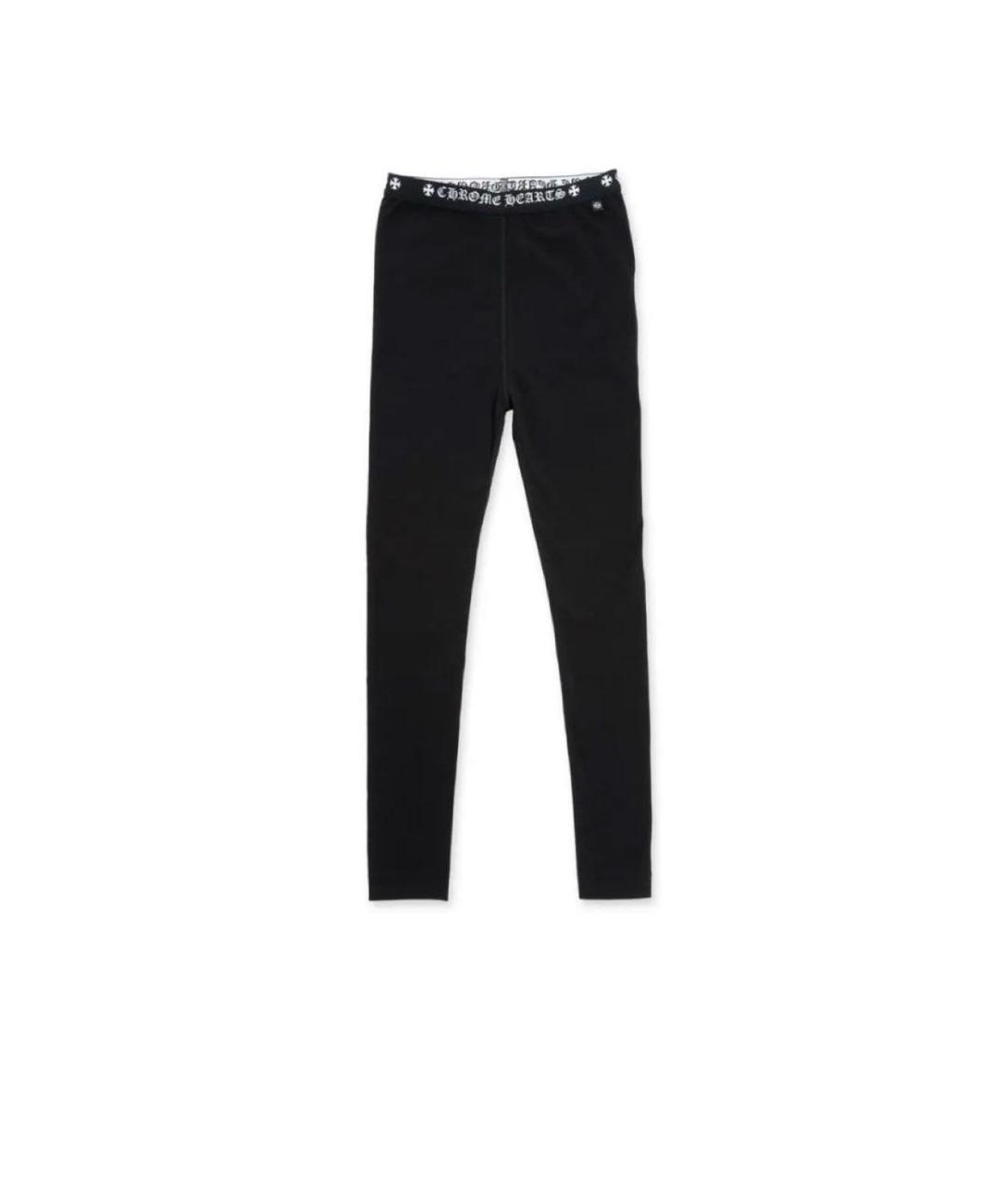 CHROME HEARTS Черные хлопковые леггинсы и велосипедки, фото 1
