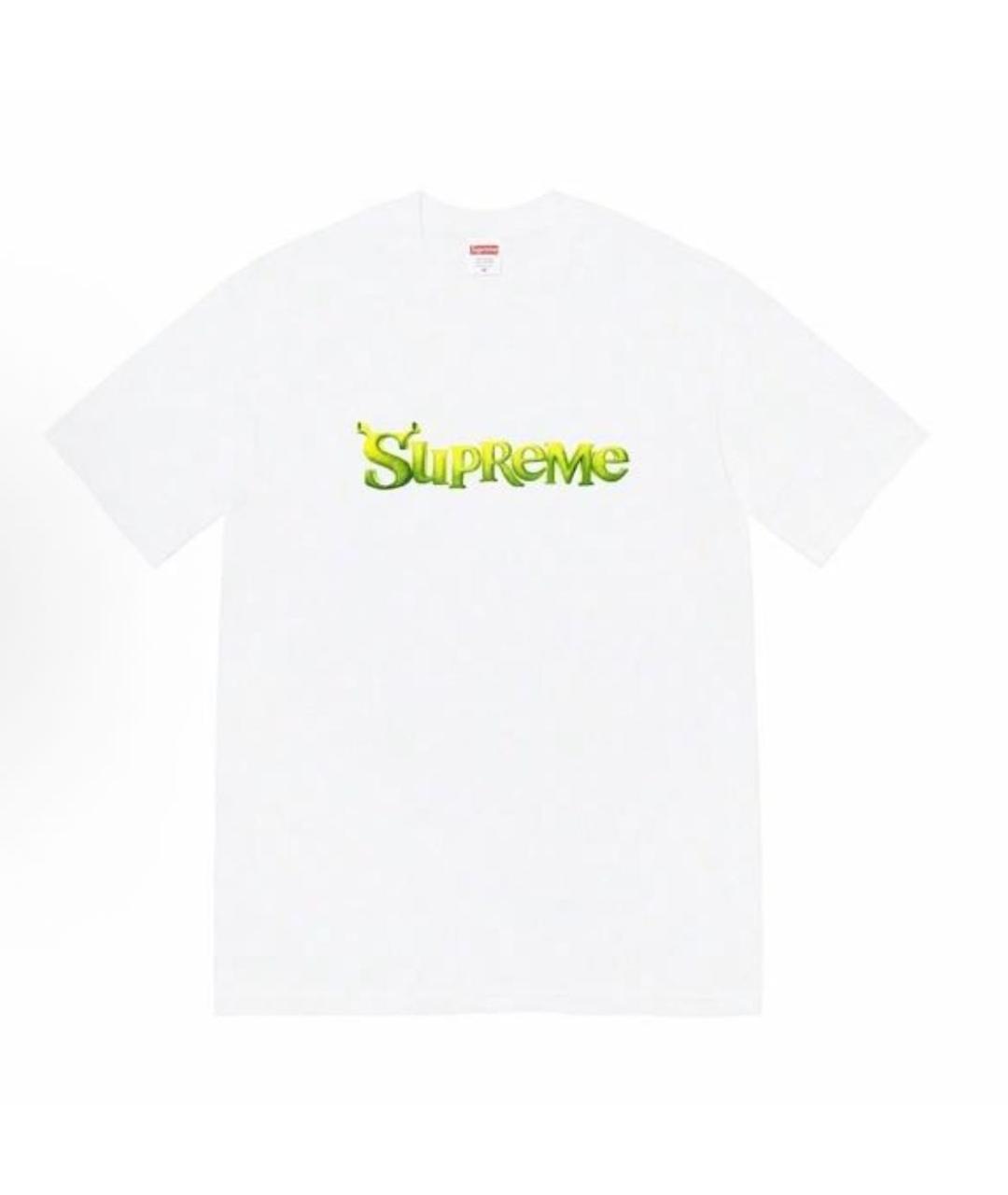 SUPREME Белая хлопковая футболка, фото 1