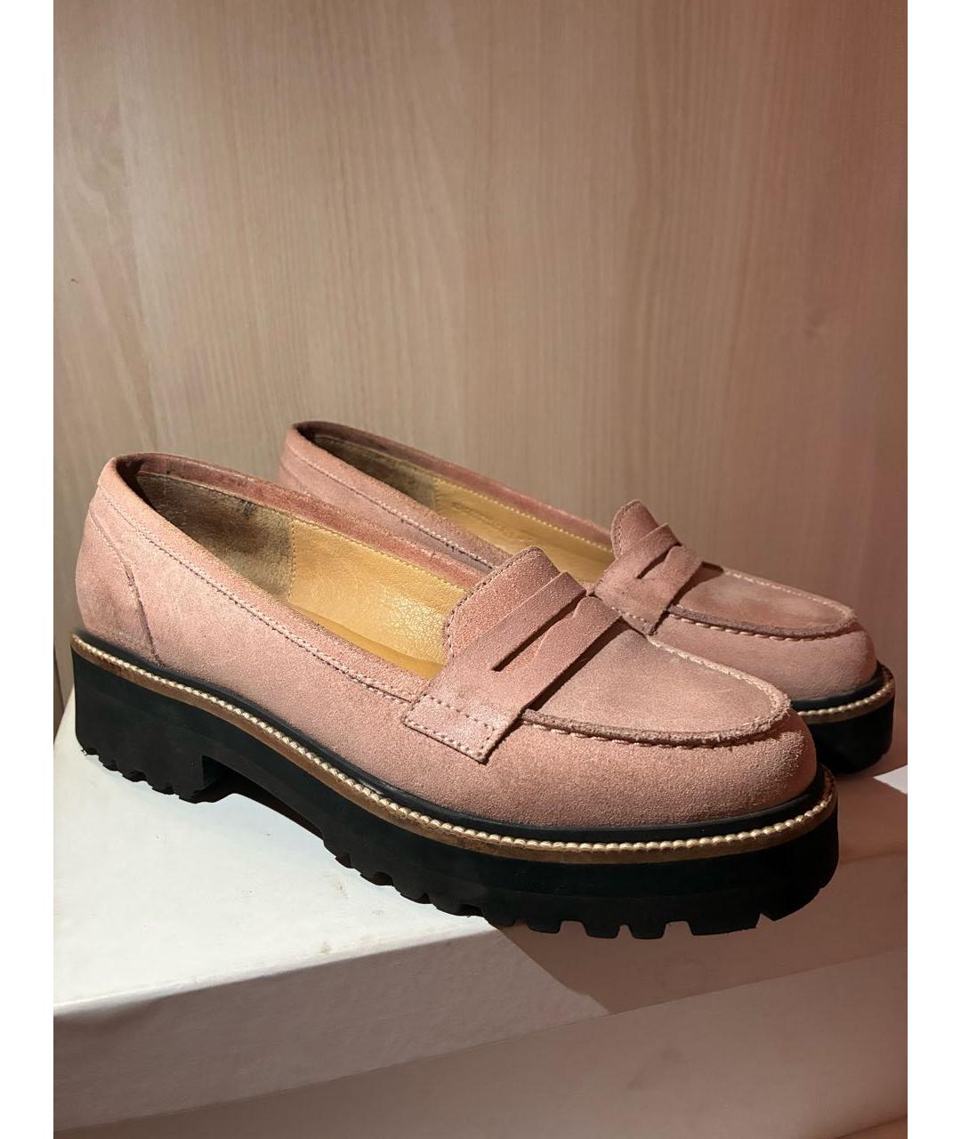 MM6 MAISON MARGIELA Коралловые замшевые лоферы, фото 8