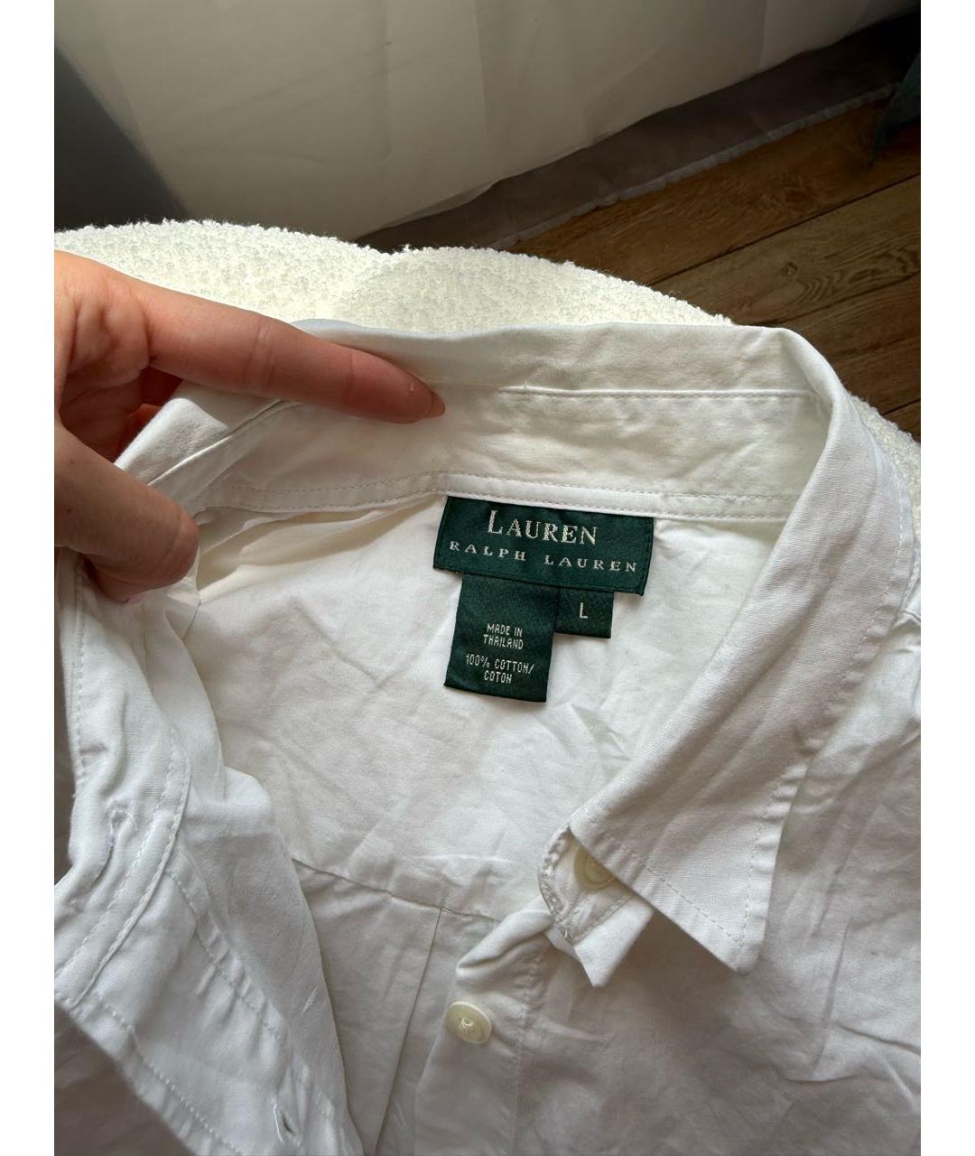 POLO RALPH LAUREN Белая хлопковая рубашка, фото 3
