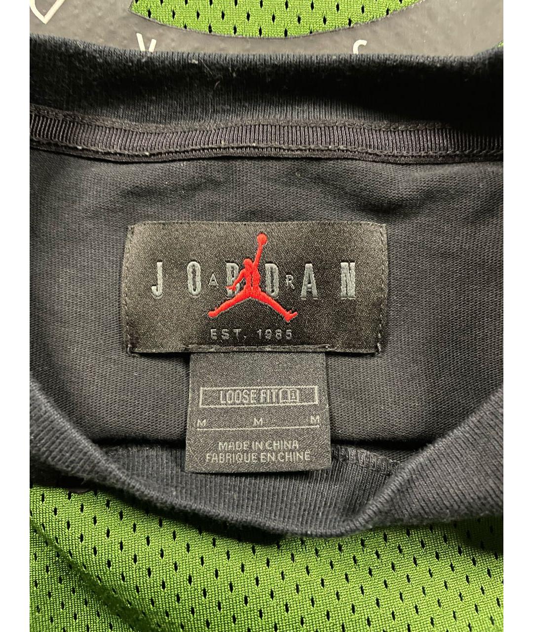 JORDAN Черная хлопковая футболка, фото 6