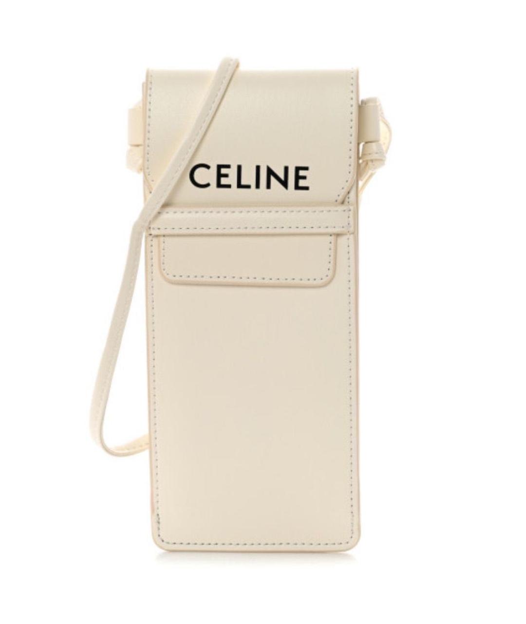 CELINE Белая сумка через плечо из искусственной кожи, фото 3