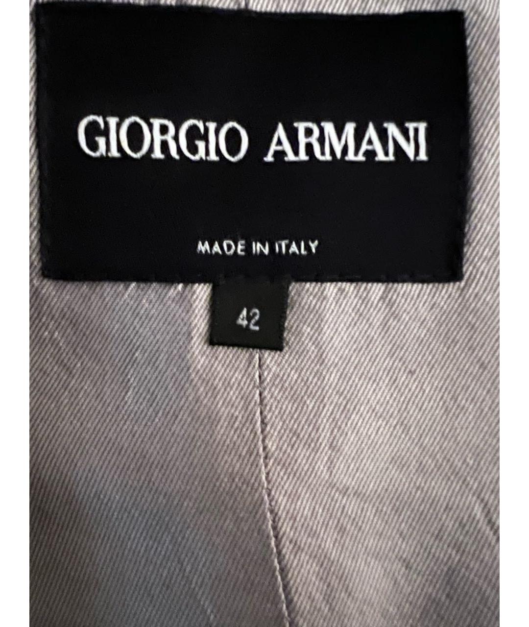 GIORGIO ARMANI Темно-синий хлопковый жакет/пиджак, фото 3