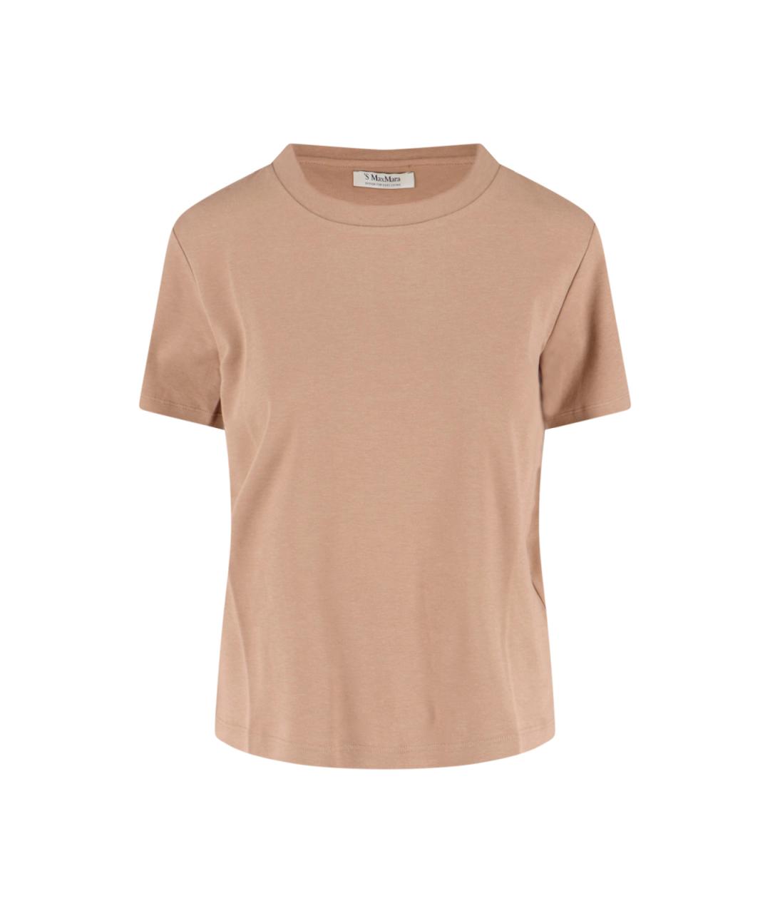 'S MAX MARA Бежевая хлопковая футболка, фото 1