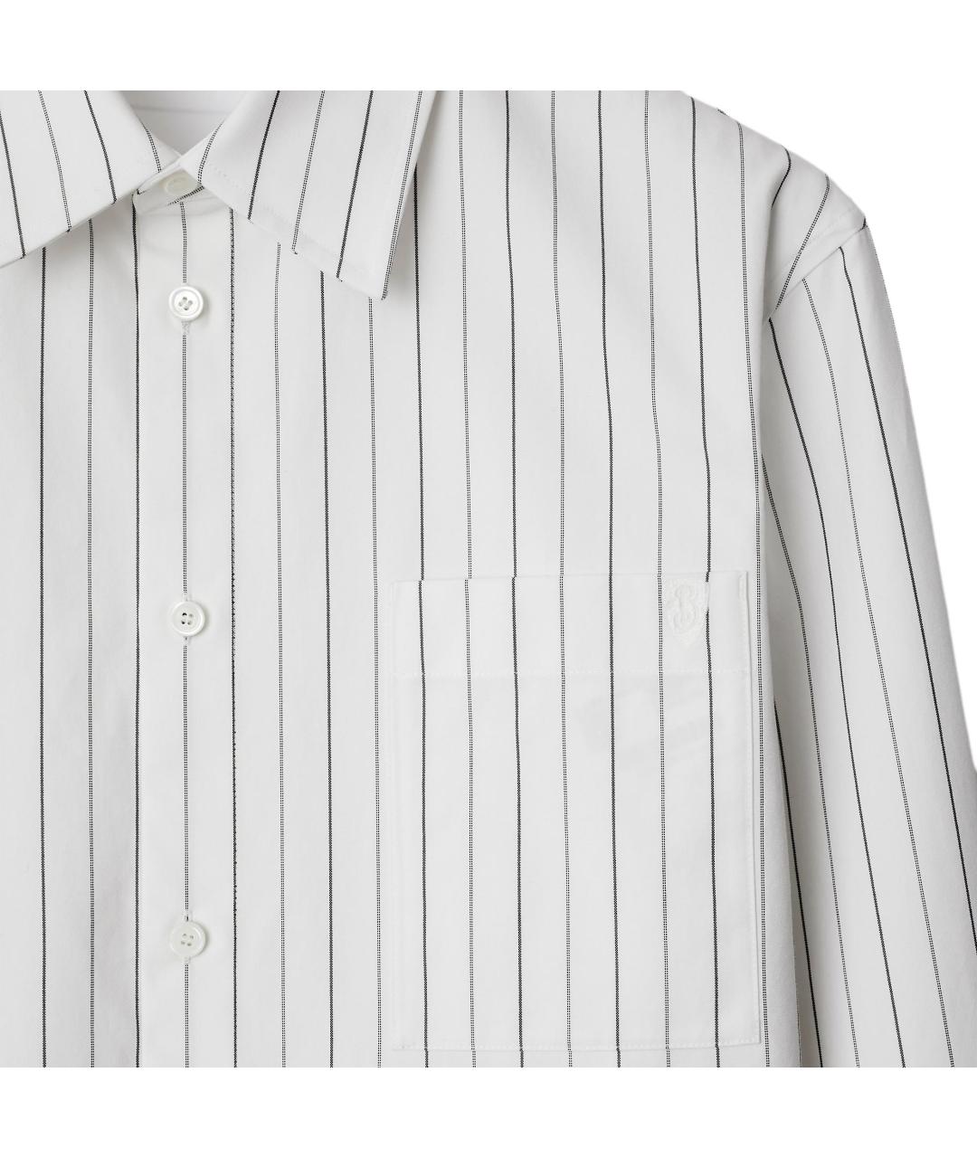 BURBERRY Белая хлопковая классическая рубашка, фото 2
