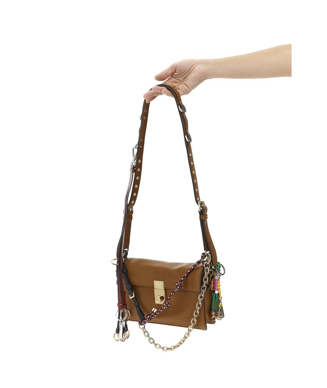 PRADA Коричневая кожаная сумка через плечо, фото 4