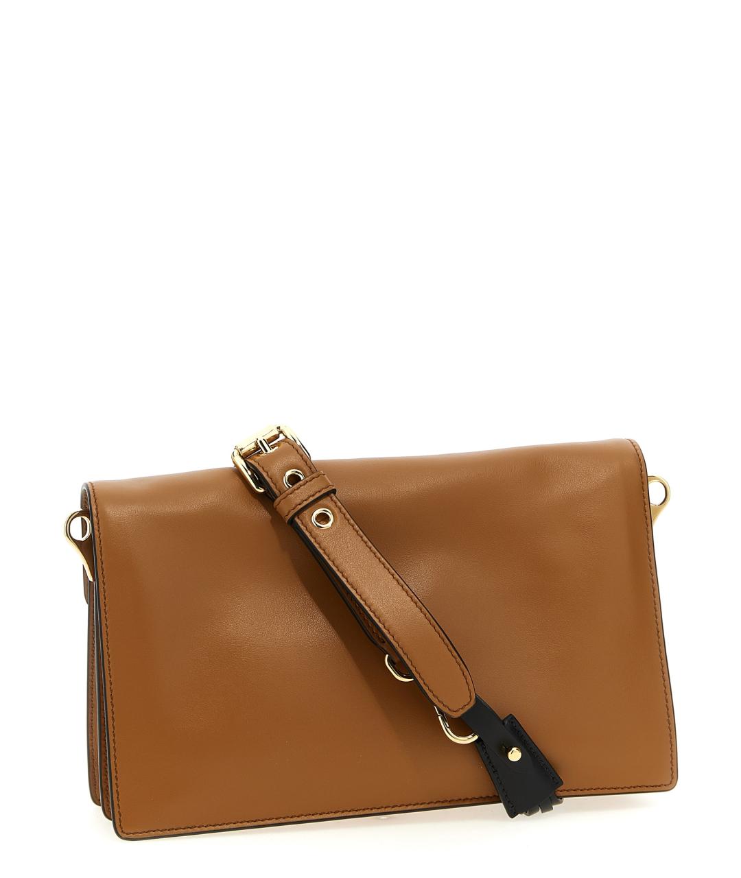 PRADA Коричневая кожаная сумка через плечо, фото 2