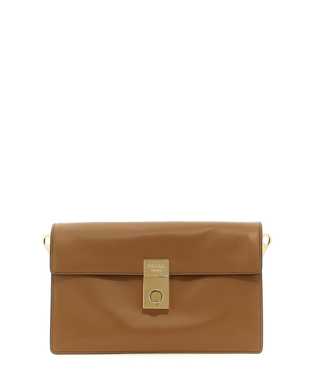 PRADA Коричневая кожаная сумка через плечо, фото 5