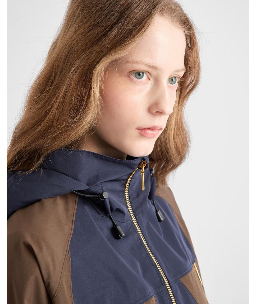 PRADA Синяя полиэстеровая куртка, фото 4