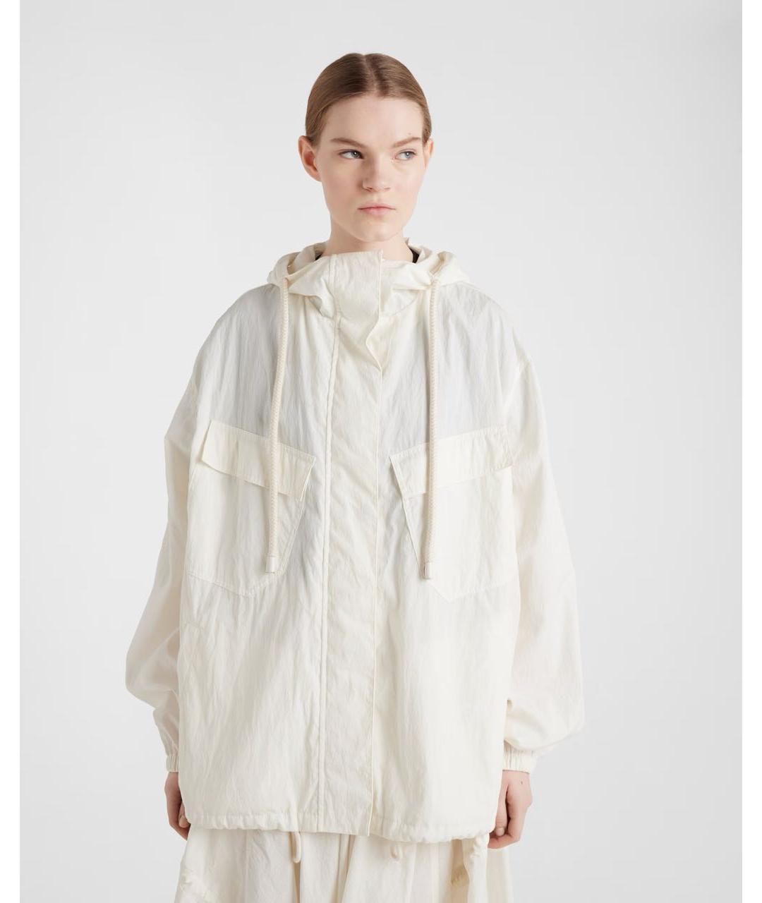 PRADA Белая хлопковая куртка, фото 4