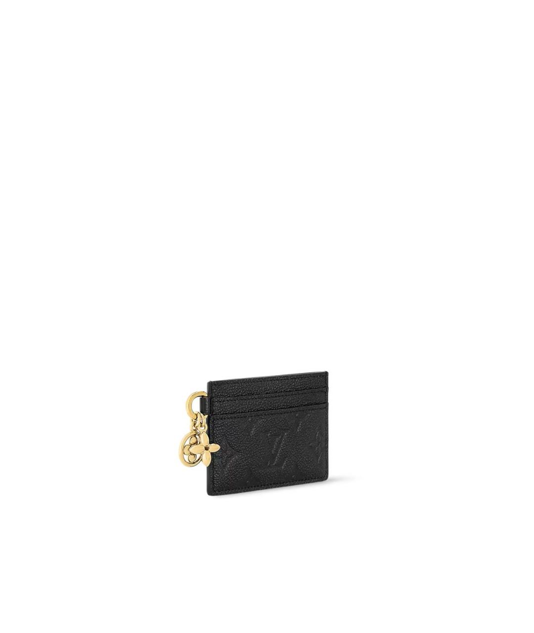LOUIS VUITTON Черный кожаный кардхолдер, фото 2