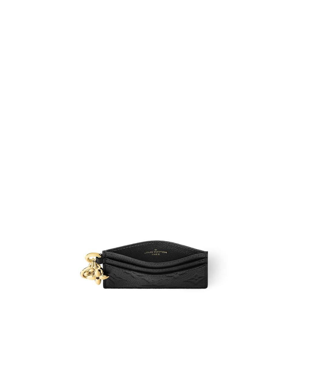 LOUIS VUITTON Черный кожаный кардхолдер, фото 3