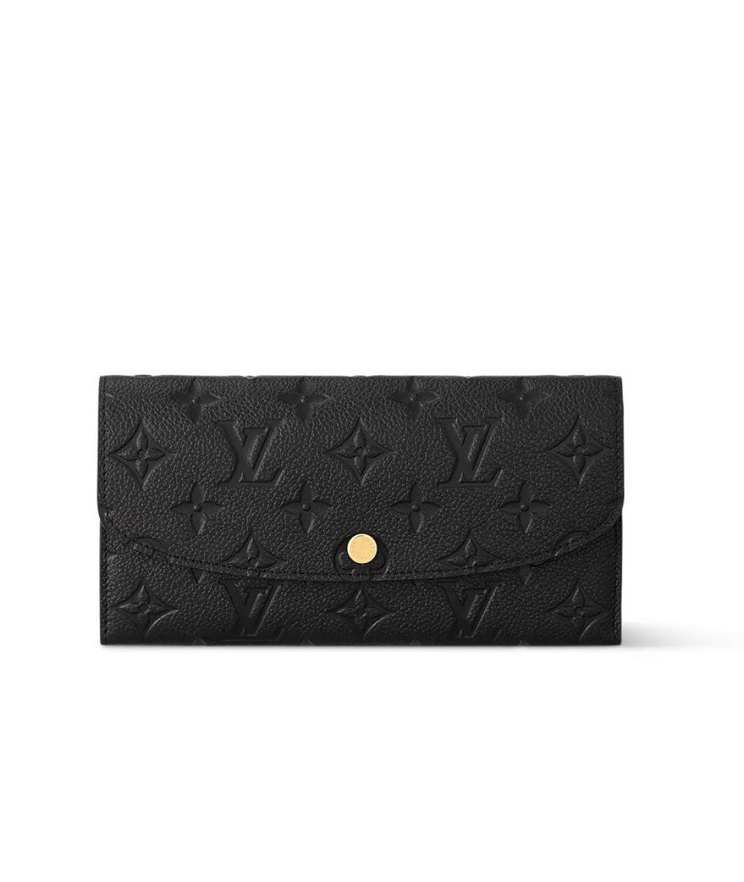 LOUIS VUITTON Черный кожаный кошелек, фото 5
