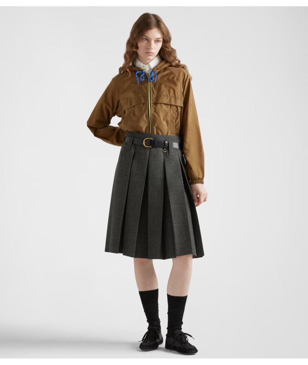 PRADA Бежевая полиамидовая куртка, фото 2