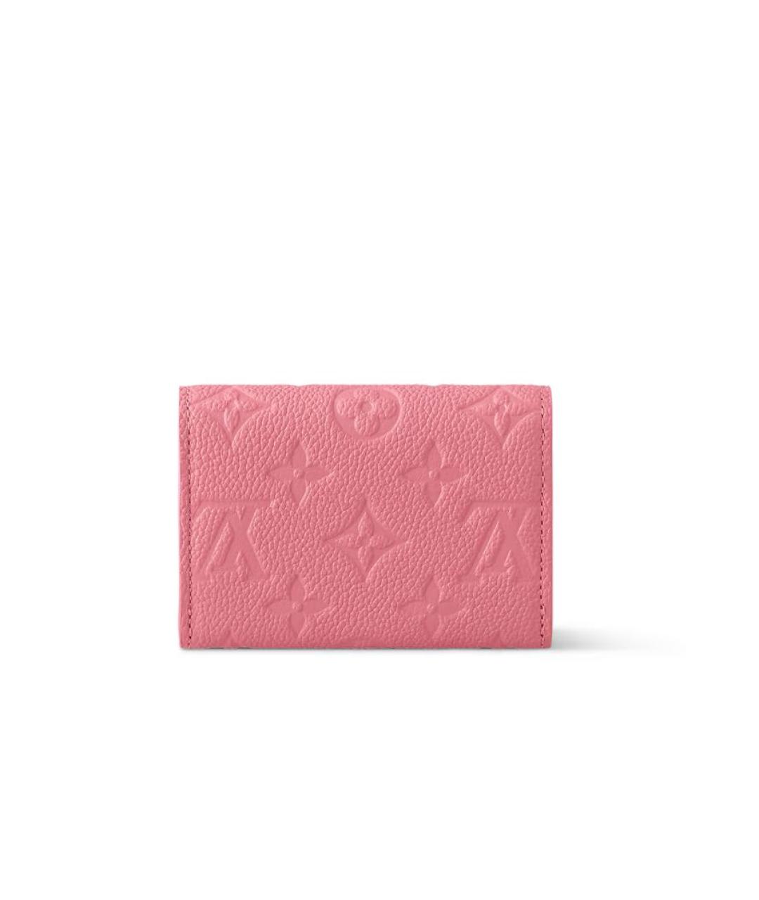 LOUIS VUITTON Розовый кожаный кошелек, фото 3