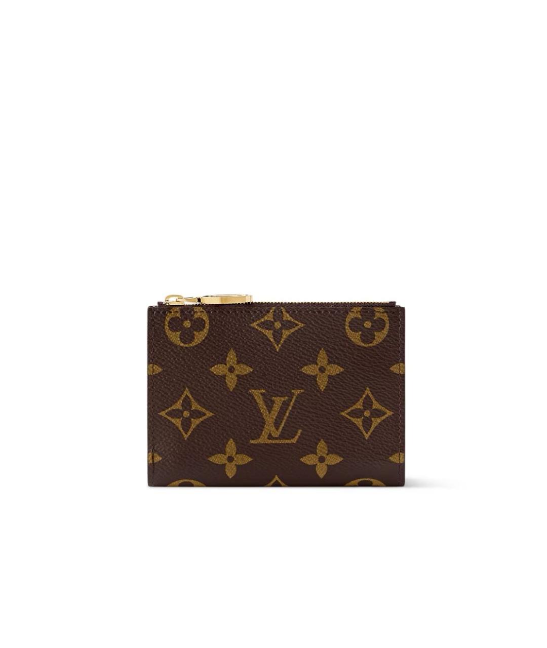 LOUIS VUITTON Коричневый кожаный кошелек, фото 2
