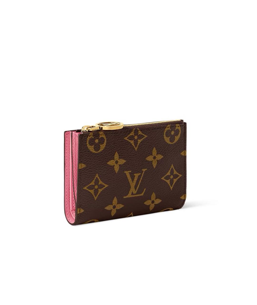 LOUIS VUITTON Коричневый кожаный кошелек, фото 5