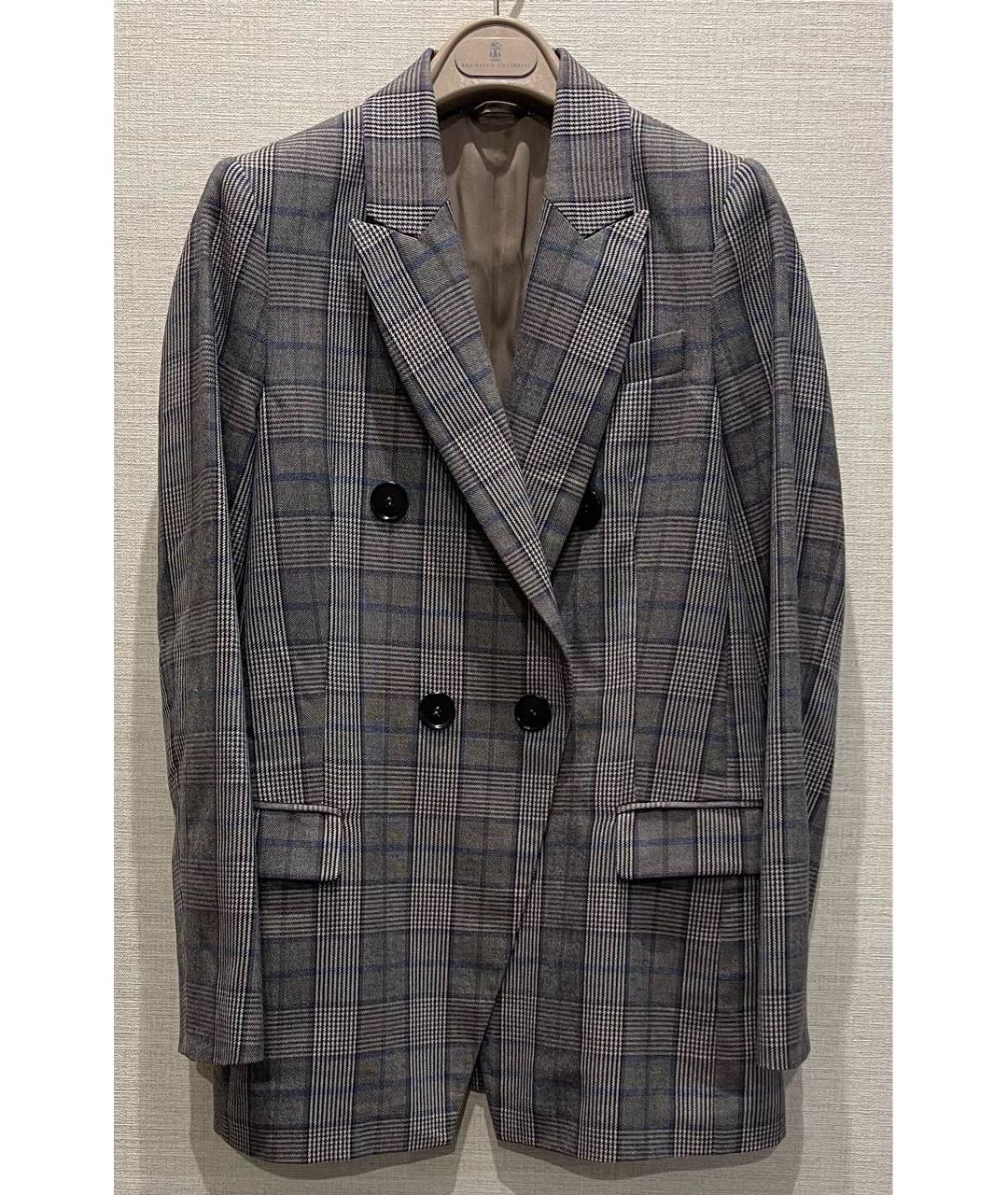 BRUNELLO CUCINELLI Коричневый шерстяной костюм с брюками, фото 9