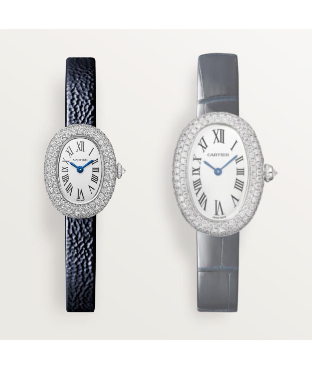 CARTIER Черные часы из белого золота, фото 4