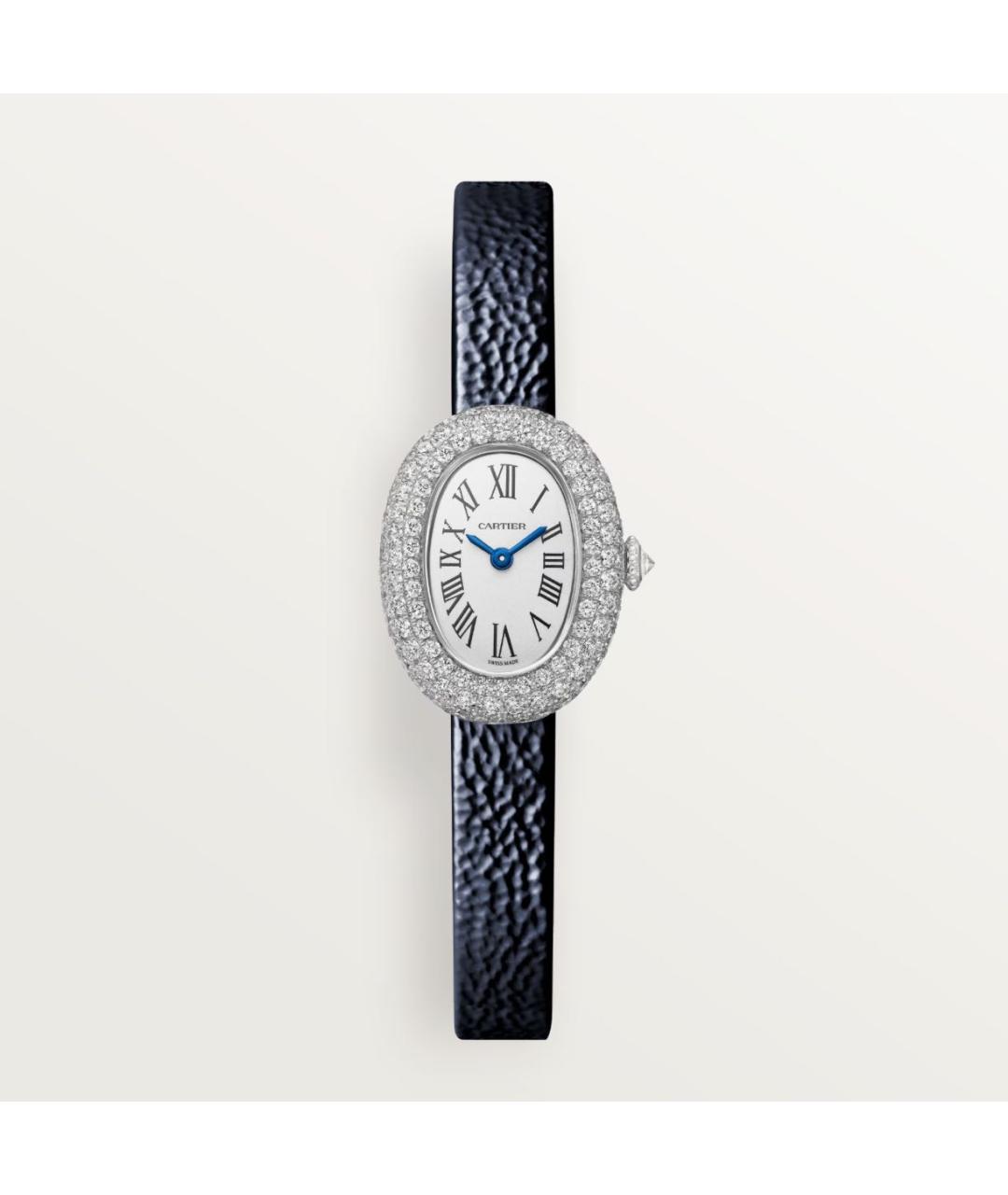 CARTIER Черные часы из белого золота, фото 5