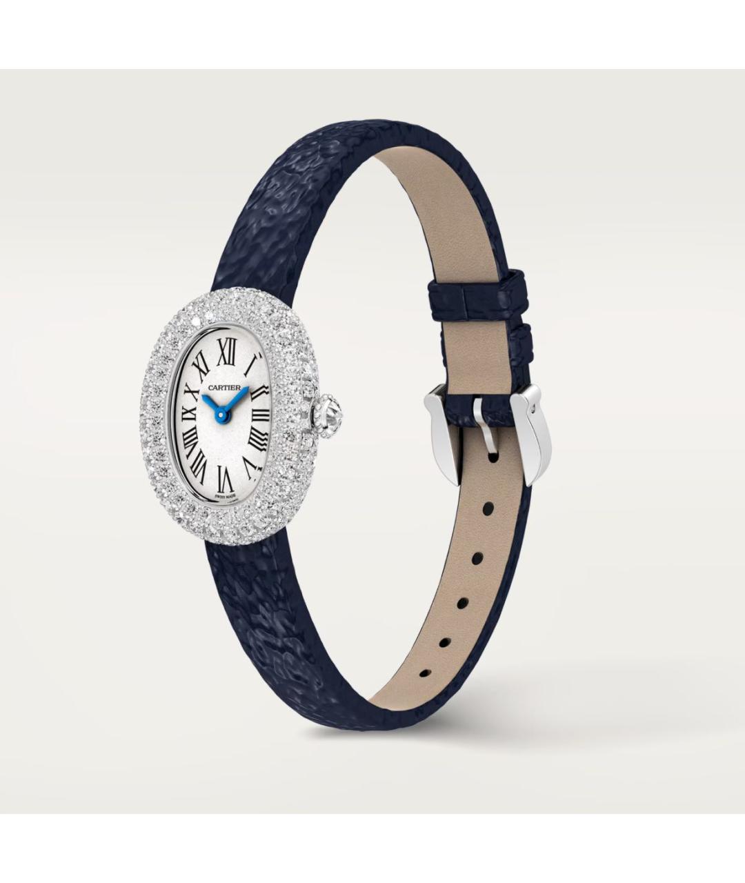 CARTIER Черные часы из белого золота, фото 2