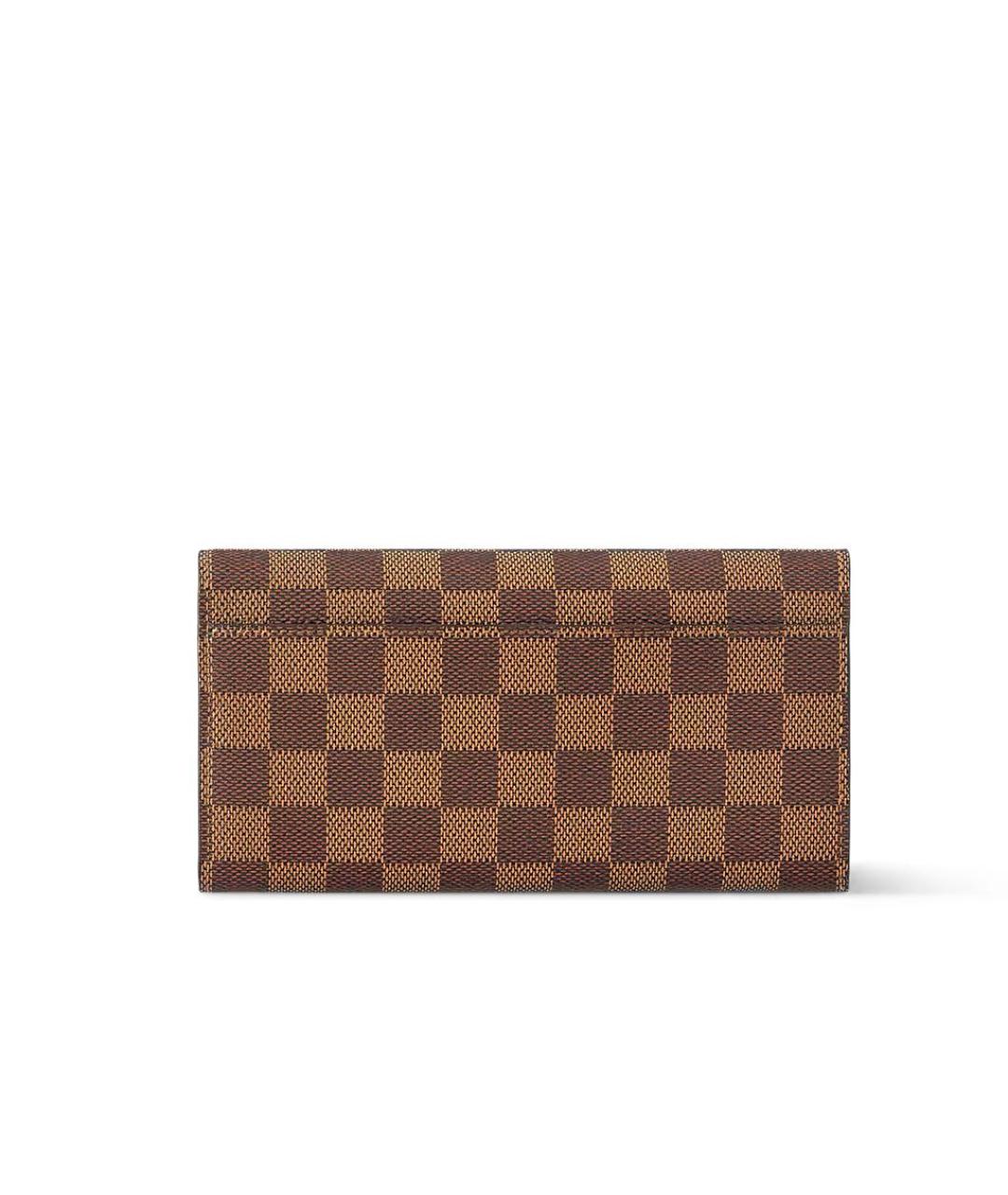 LOUIS VUITTON Коричневый кожаный кошелек, фото 4