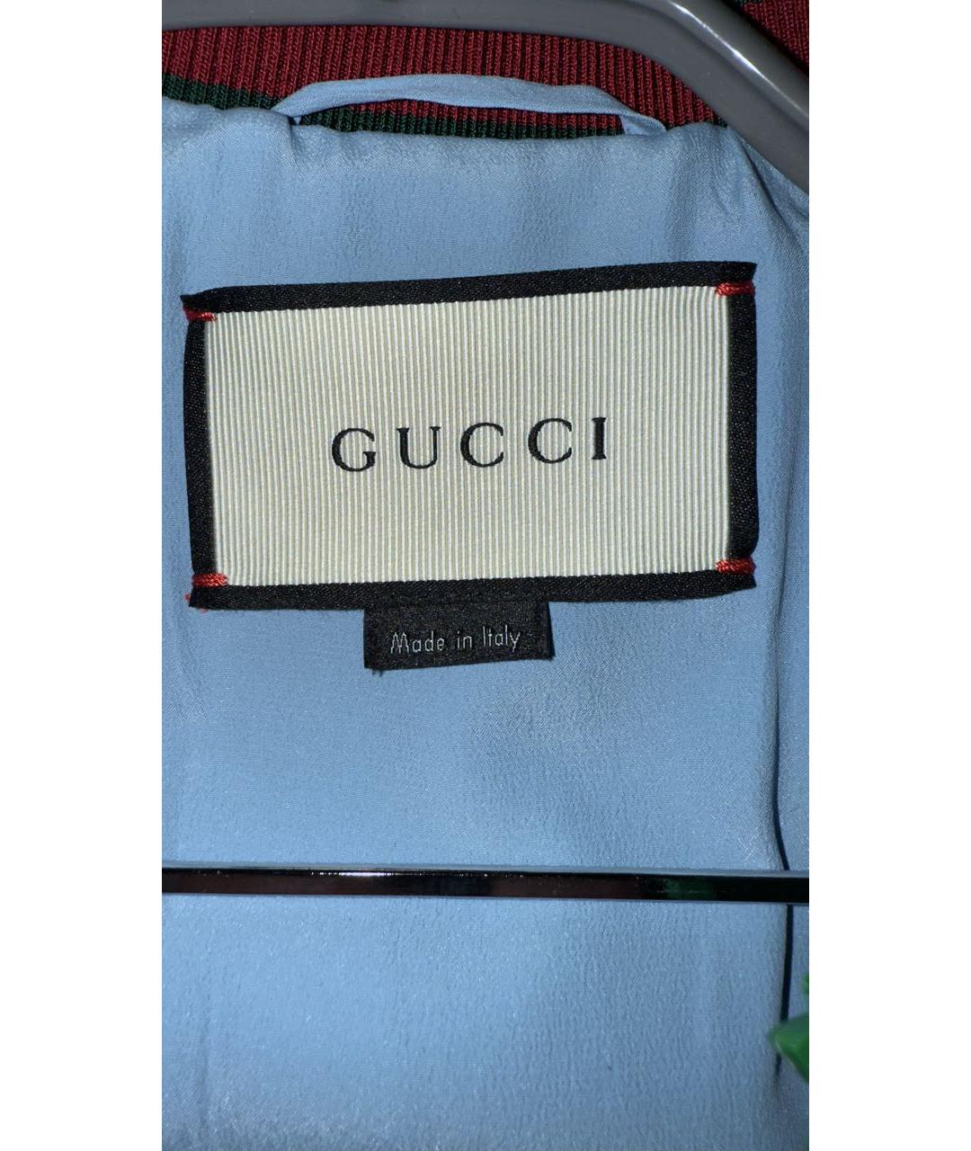 GUCCI Зеленый шелковый костюм с брюками, фото 4