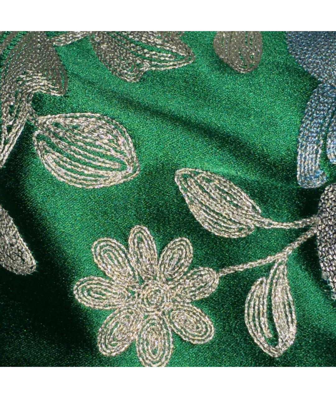 GUCCI Зеленый шелковый костюм с брюками, фото 5