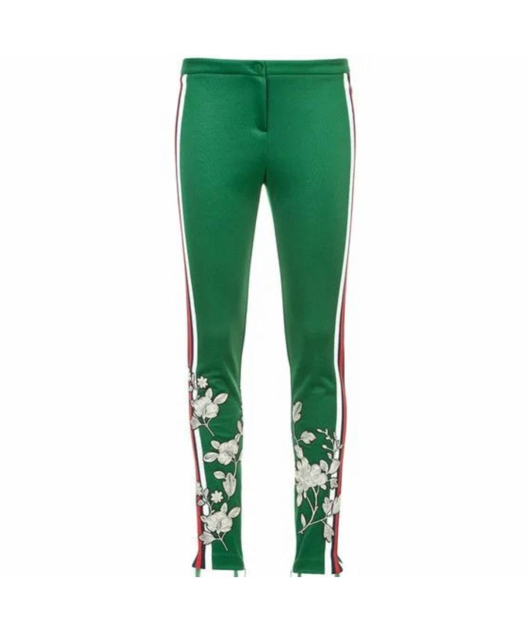 GUCCI Зеленый шелковый костюм с брюками, фото 2