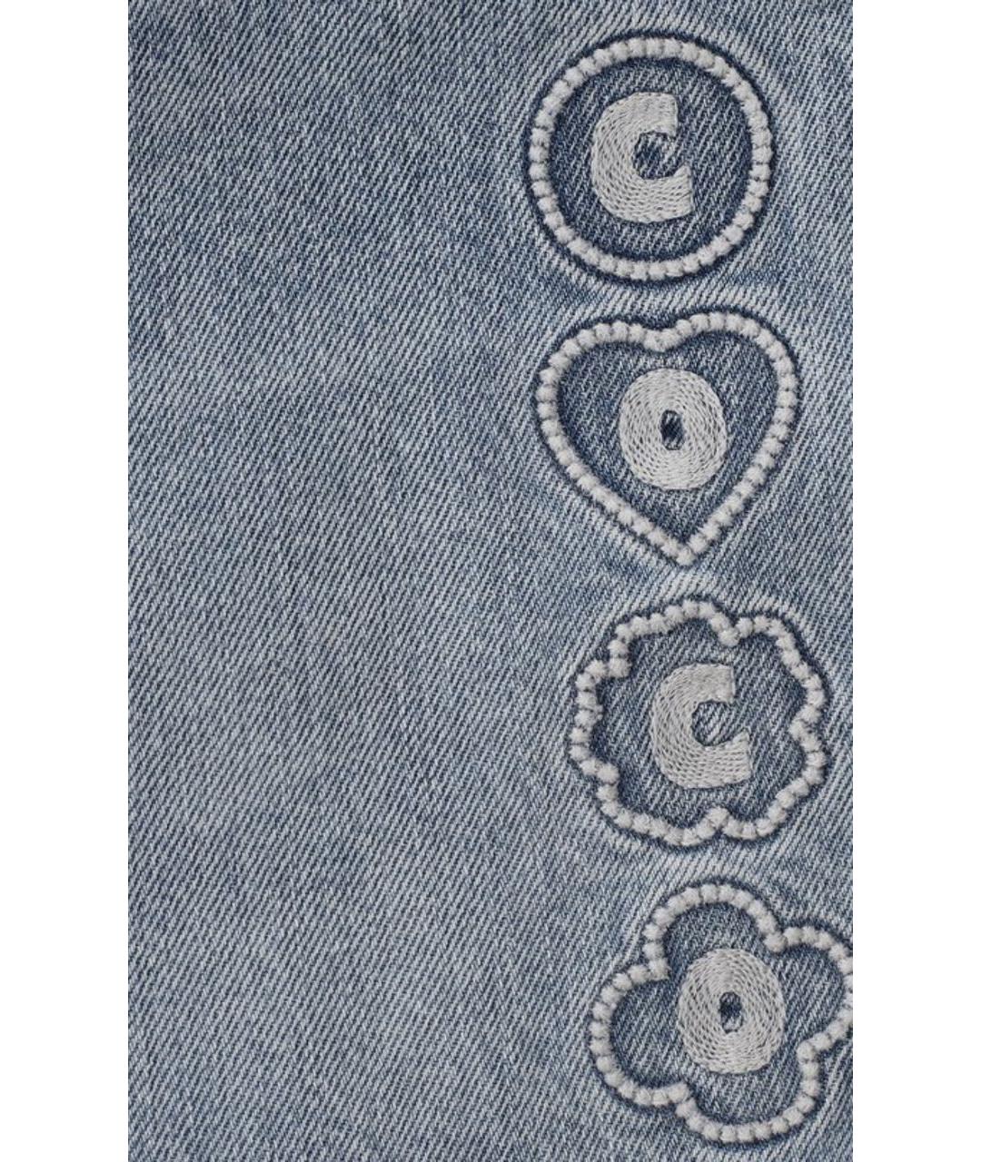 CHANEL Голубые хлопко-эластановые шорты, фото 4