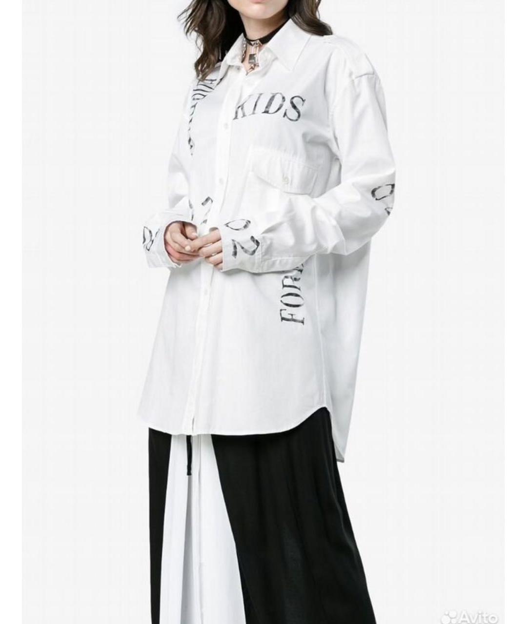 ANN DEMEULEMEESTER Белая хлопковая рубашка, фото 7